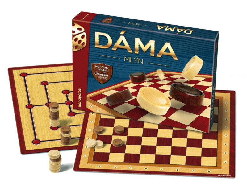 Bonaparte Dáma a mlýn dřevěné kameny společenská hra